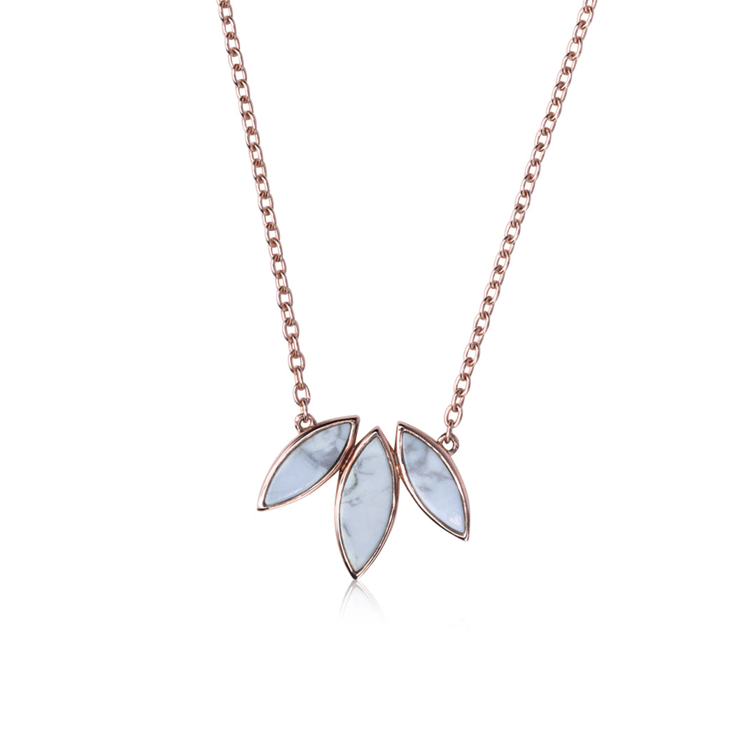 Floral Escape Necklace Magnesite Rose Gold